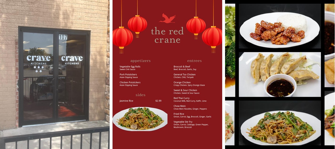 The Red Crane Menu